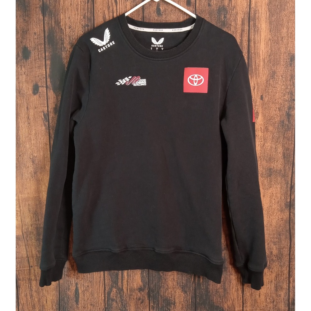 Castore Joe Gibbs Racing Toyota Sweatshirt Mens Medium Black NASCAR Crewneck